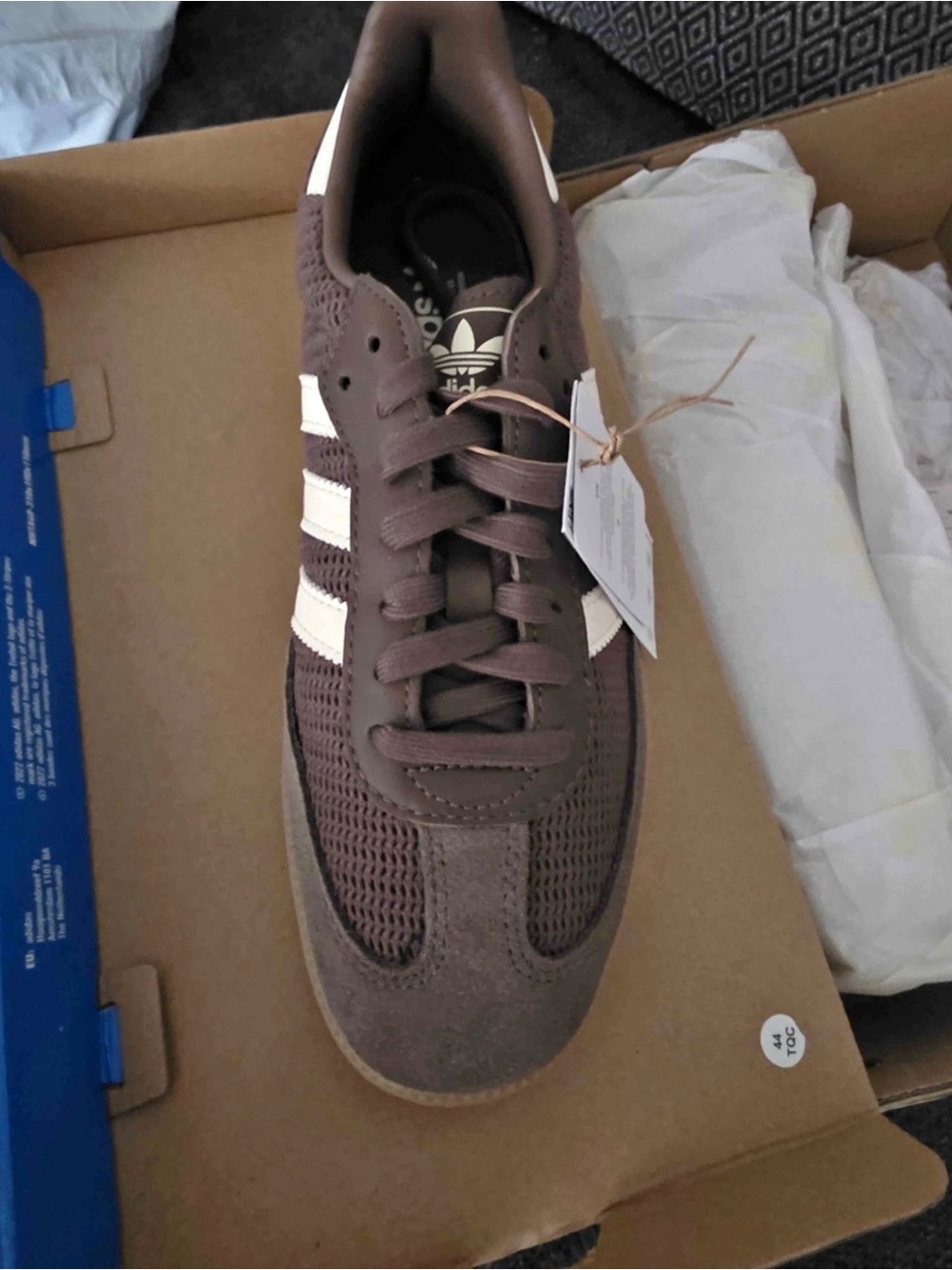 NWT Adidas Brown Samba OG Sneaker with White Stripes